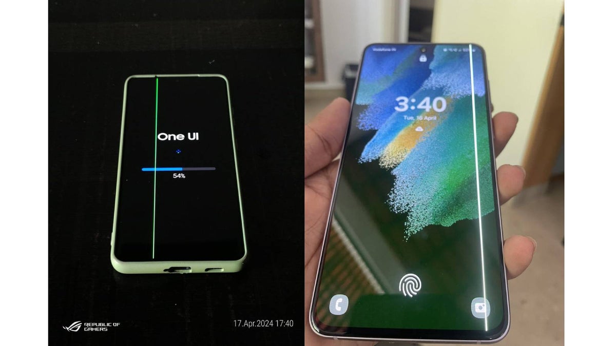 Users shocked that Samsung wants payment to fix green display line issue caused by update