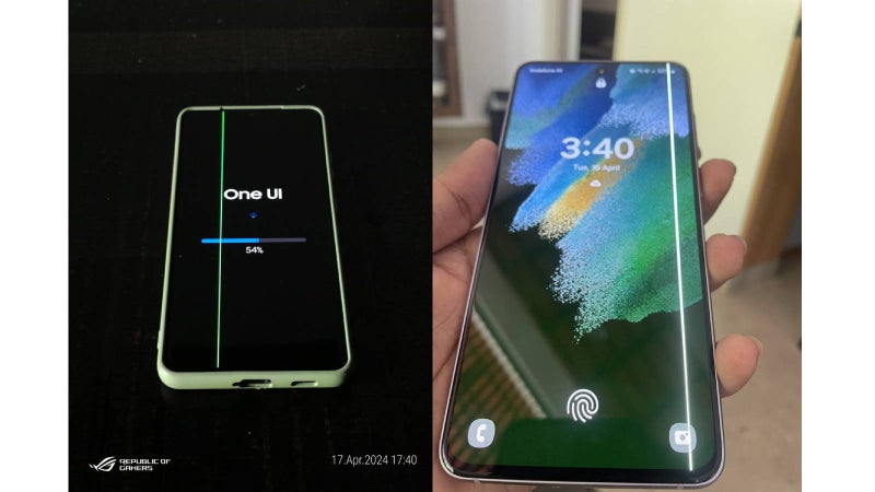 Owners of some Samsung Galaxy phones complain of green display lines after recent updates