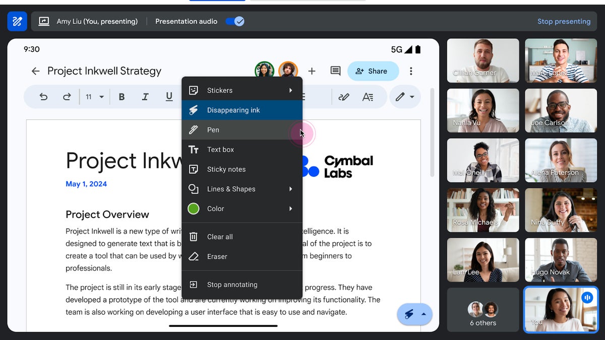 Google Meet now lets users make annotations during presentations