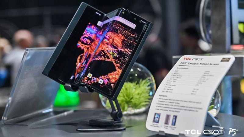 TCL CSOT shows off the world's first tri-foldable phone that opens to reveal a 7.85-inch screen