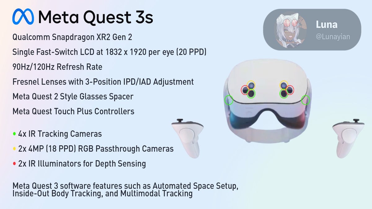 Meta Quest 3 Lite specs reportedly leaked