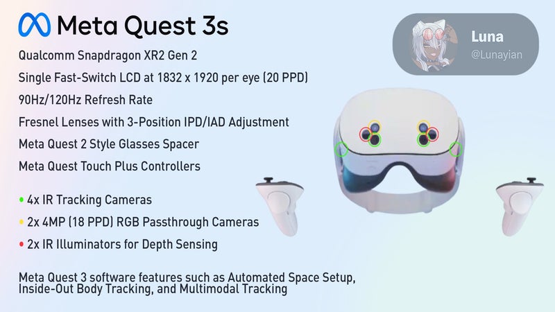 Meta Quest 3 Lite specs reportedly leaked