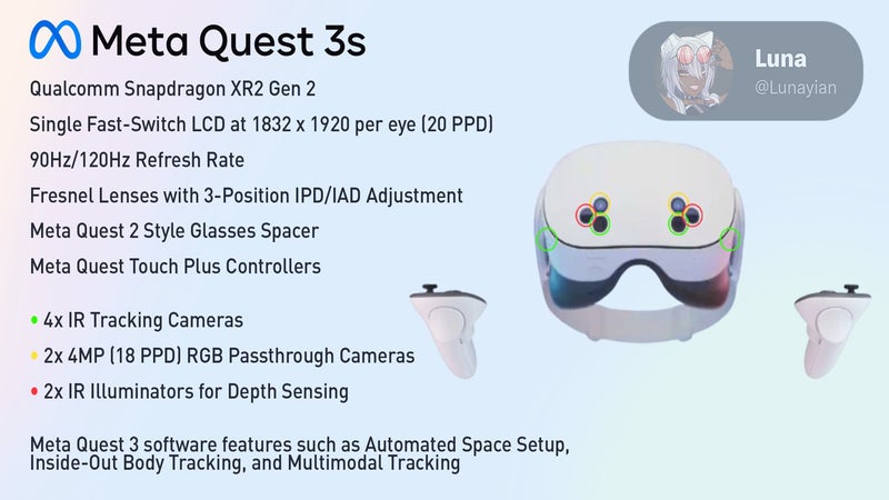 Meta Quest 3 Lite specs reportedly leaked