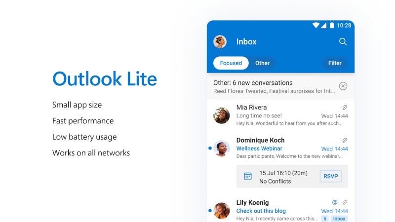 Microsoft adds major new feature to Outlook Lite on Android