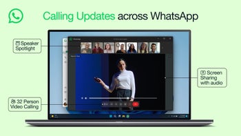 WhatsApp adds screen sharing with audio, increases video call participants, and more
