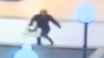 Woman is too focused on texting & takes a dunk into a mall fountain