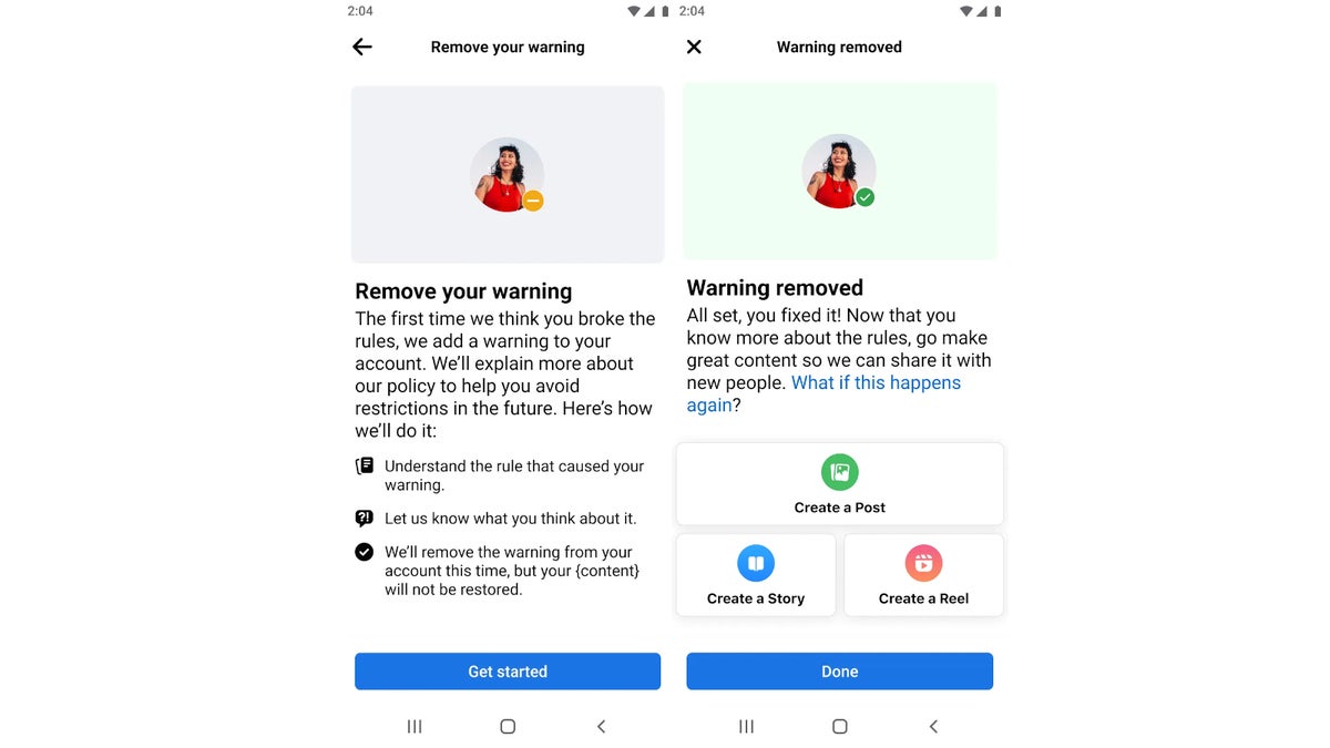 Facebook creators can now complete educational trainings to have their warnings removed