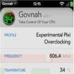 Palm Pixi is throttled to the 806MHz mark