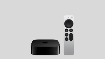 Apple TV box and remote