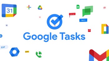 Google Tasks logo surrounded by other Google app icons