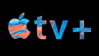 The logo of the Apple tv+streaming service