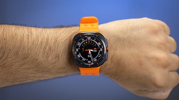 The new Samsung Galaxy Watch Ultra is worn on the left wrist of the device owner.