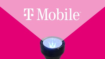 A flashlight under a T-Mobile logo