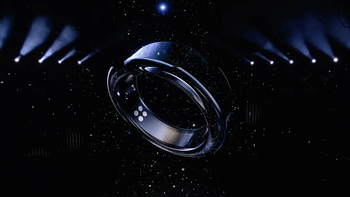 Image of the Samsung Galaxy Ring displayed on screen at the Unpacked event