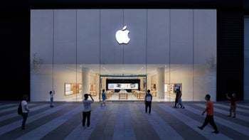 The front of an Apple store in China