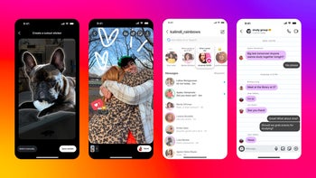 Screenshots of Instagram's new DM features