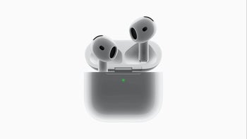 AirPods 4 with charging case displayed on a white background.