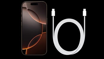 iPhone 16 Pro Max with USB-C charging cable