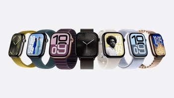 Seven different colors and styles of the Apple Watch Series 10.