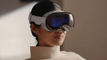 A woman wearing the Apple Vision Pro