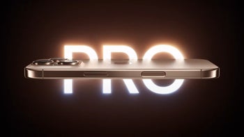 Desert Titanium iPhone 17 Pro in front of 'Pro' branding