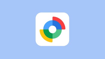 Google's Find My Device network logo on a blue background.