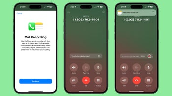 iOS 18.1 call recording feature in action