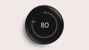 An image of the Nest Learning Thermostat displaying the current brightness setting