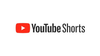 The YouTube Shorts logo on a white background.