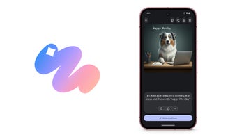 A composition of the Pixel Screenshots app featuring a dog created with AI