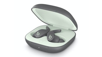 Beats Fit Pro earbuds in Sage Gray color