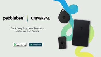 Promotional image of the new universal Pebblebee trackers