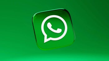 The logo of the WhatsApp messaging client on a green background.