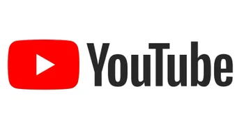 The logo of YouTube on a white background.