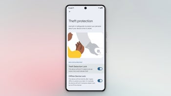 Image of the theft protection setting on Android