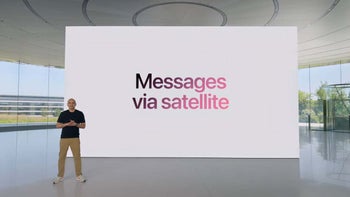 Apple promotes Messages via satellite which allows certain iPhone users to send iMessages or SMS texts even with no cellular or Wi-Fi signals.