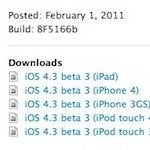 Apple pushes out third beta of iOS 4.3 to developers