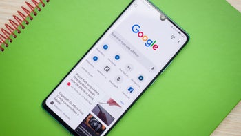 An image of an Android phone with the Chrome browser open