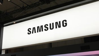 The Samsung logo on a sign