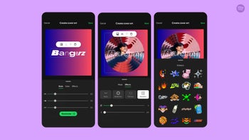 A marketing image showcasing Spotify's custom cover art feature