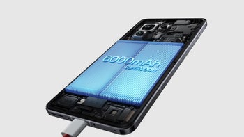 A render of a phone with its back removed revealing the battery.