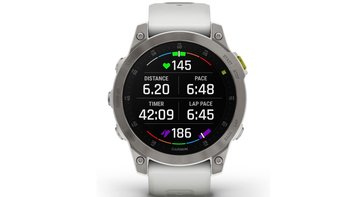 Garmin Epix Gen 2 Sapphire Edition in White Titanium, set against a white background.