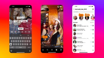 A header image containing screenshots of Instagram's new Halloween features