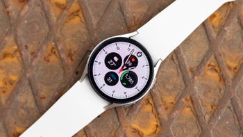 An image of the Samsung Galaxy Watch 6 sitting on a metal surface