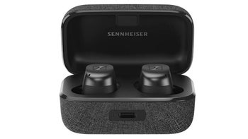 The Sennheiser MOMENTUM True Wireless 3 on a white background