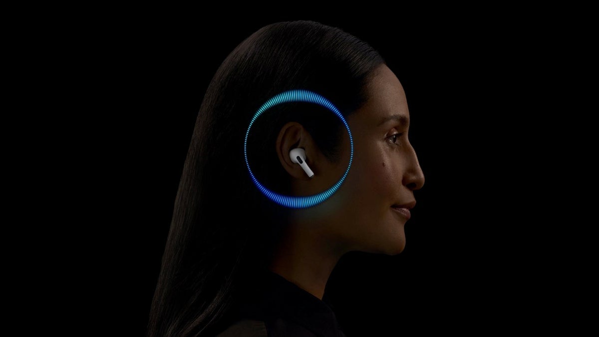 A woman wearing the AirPods Pro 2.