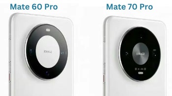 An image showing the rear camera modules of the Mate 60 Pro and the Mate 70 Pro.