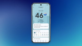 A screenshot of the Pixel Weather app