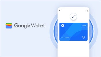 An illustration of a credit card loaded in Google Wallet with the logo