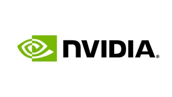 The Nvidia logo and workmark are printed on top of a white background.